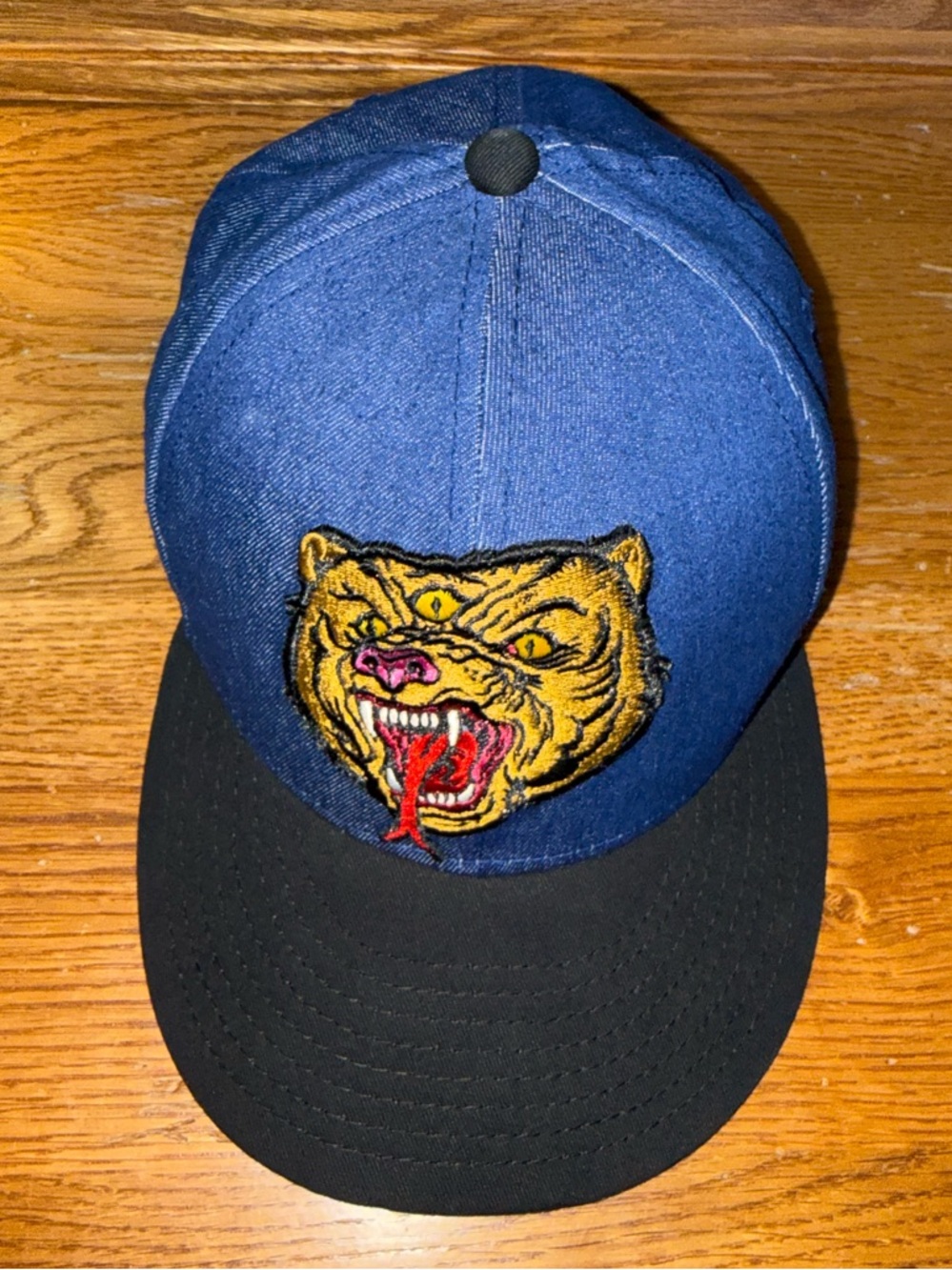 Mishka New Era 59FIFTY Blue and Black Cap Fitted Size 7 1/4” Very Rare Hat! 🧢 - Picture 6 of 11